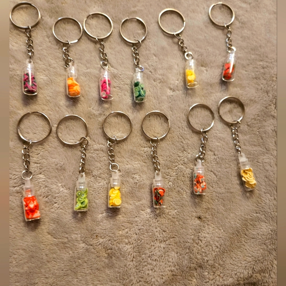 Fruit in a jar Keychains